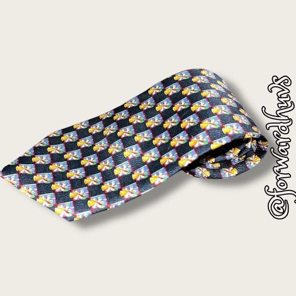 Keith Daniels Holiday Necktie – Festive All-Over Bell Pattern - Picture 7 of 9